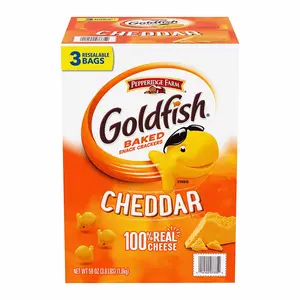 Pepperidge Farm Goldfish Cheddar Crackers, Resealable Bags, Snacks, 19.2 oz. 3 ct.