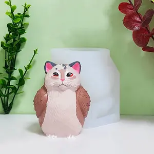 Silicone mold for making unique-shaped ornaments of the cute "cat head cat", silicone mold for creative handmade gifts with abstract design, Craft