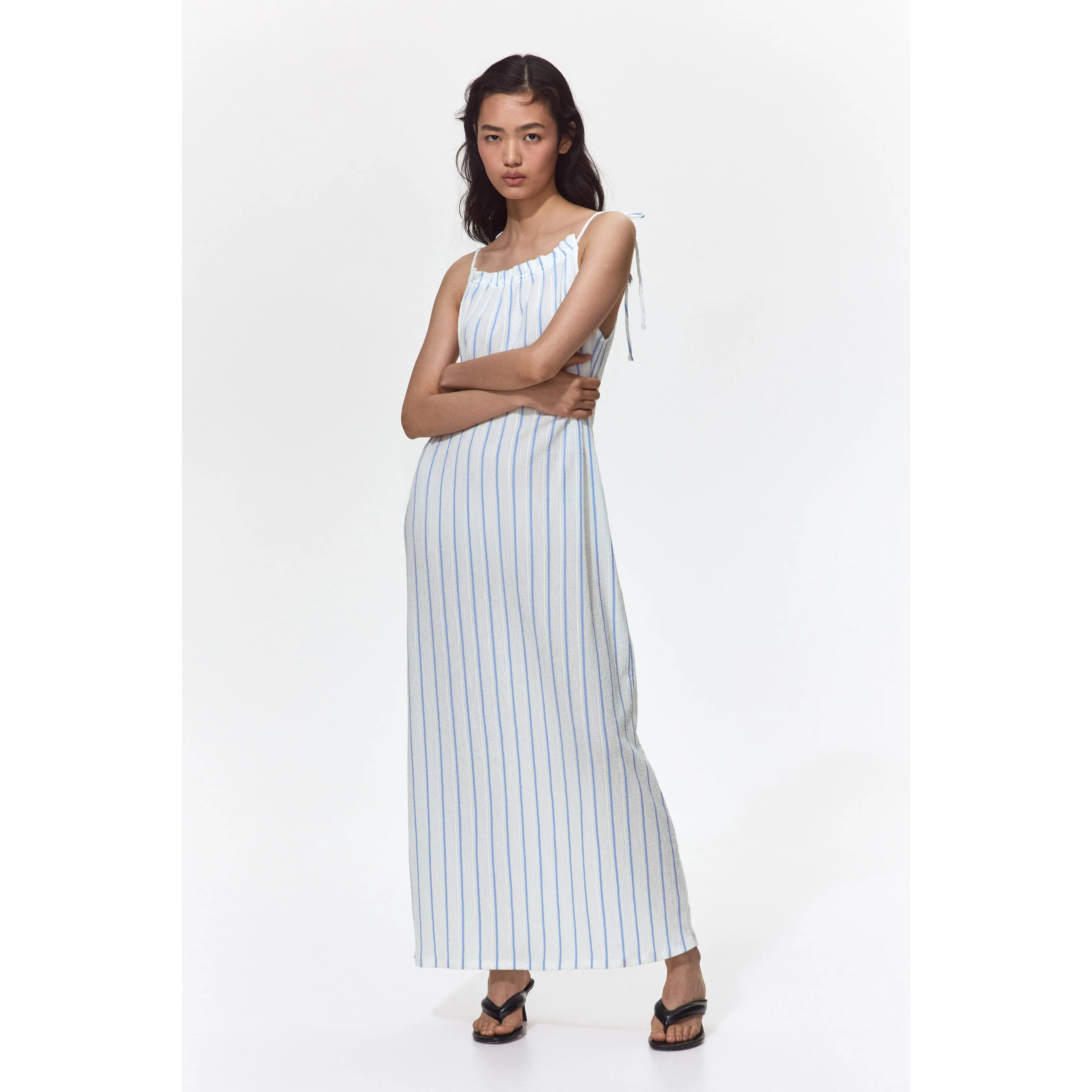 H&M Crinkled tie-strap dress