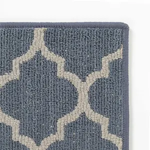 Leora Dark Blue Cut and Sew Custom Rug