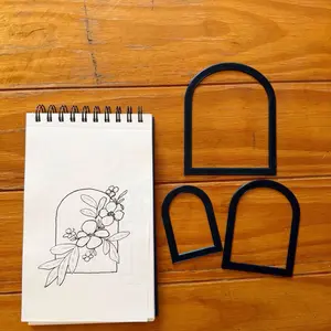 Wide Arch Stencil Set of 3 - Perfect for Crafting, drawing and painting