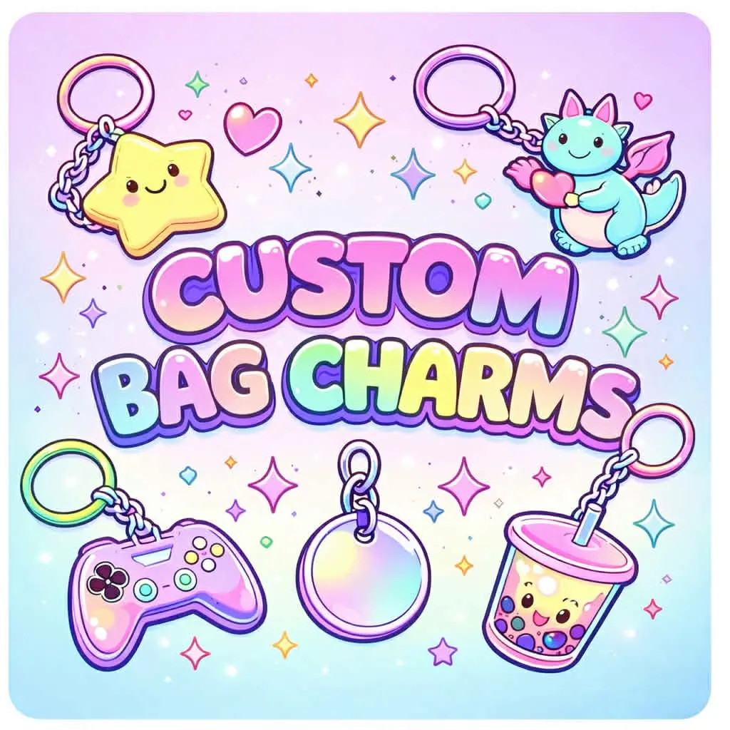 Cute BAG CHARM Kawaii Figure AND/OR Acrylic