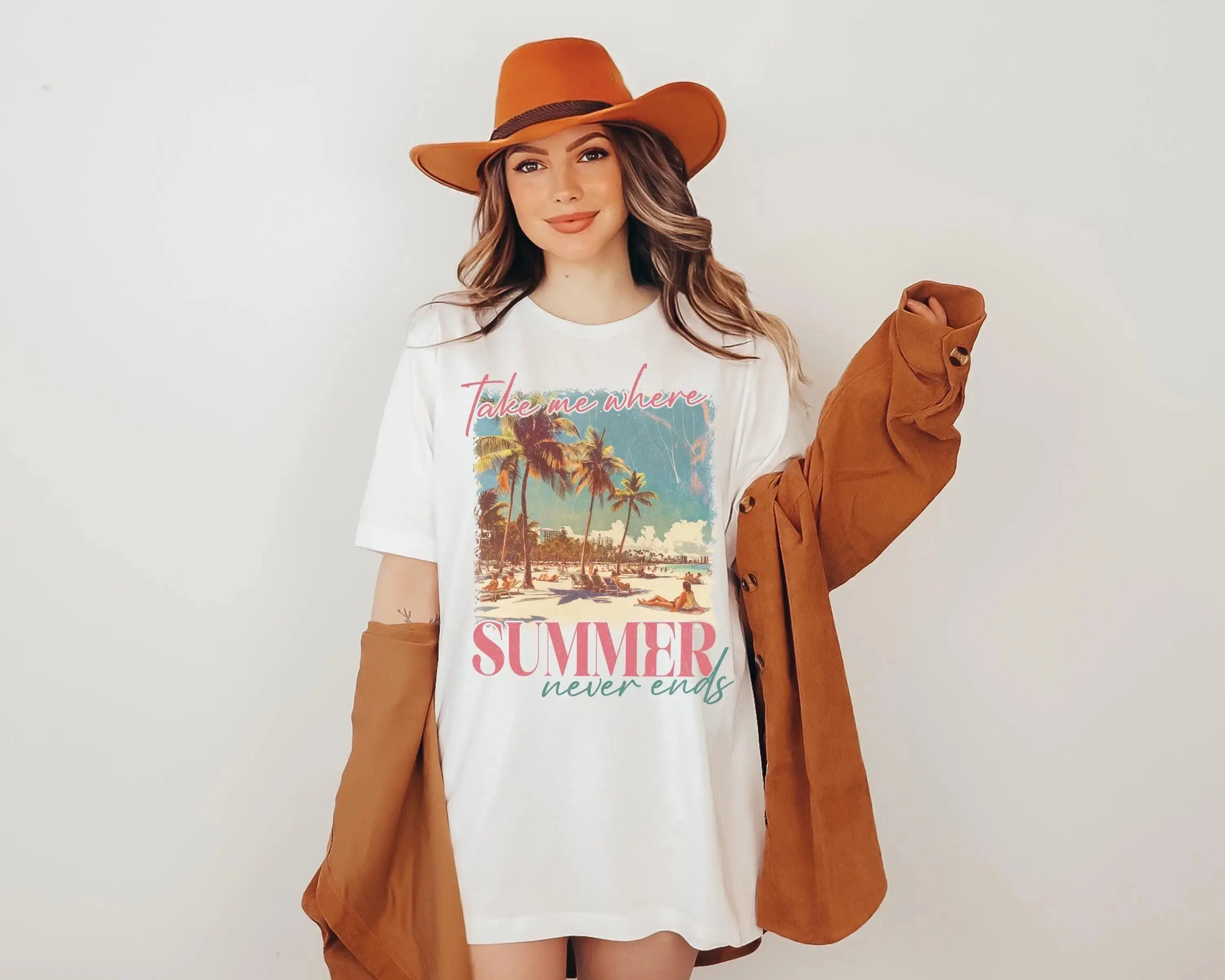Take Me Where Summer Never Ends Shirt, Summer shirt, Summer mama shirt, retro summer shirt, Hello summer shirt, Summer vibes, Sunshine shirt
