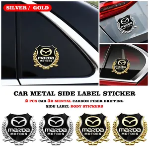3D Metal Car Logo Sticker, Rear Trunk Decoration Decal, Customizable Auto Emblem, Mazda Decorative Badge, Enhance Your Vehicle Style