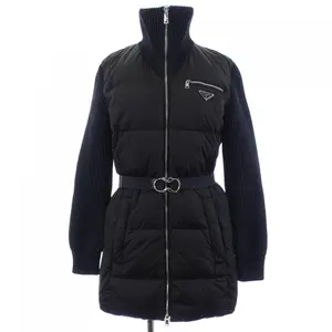 Pre-owned PRADA Nylon Small Leather Goods Triangle Logo Down Coat