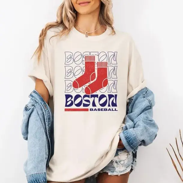 [Sale Up To 50%] Boston Baseball TheSox Mascot Shirt, Vintage Boston BoSox Baseball Tee, Retro Baseball Game Day T-Shirt, Red Sox Baseball Fan Streetwear
