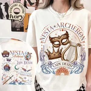 Nesta Archeron Lady Death TShirt, Nesta Archeron Merch, Acotar Merch, a Court of Silver Flames Gift, Cauldron Blessed Shirt