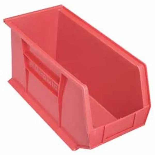 Akro-Mils 184817RD Industrial Plastic Stacking Organiser Bin - 8.25x18x9 in, Red, for Home Supplies Storage Boxes