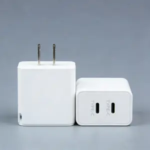 USB-C Super Fast Charger block, 2 in 1 Dual Port Tpye-c  Wall Charger Compatible with Samsung Huawei Xiaomi iPhone iPad, Quick Charger block