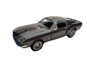 Kinsmart 1967 Shelby GT 500 Diecast Model Car - 1:38 Scale, Silver Gray