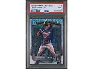2025 Bowman Mega Box Chrome Prospect Refractor Charlie Condon #BCP-75 PSA 9