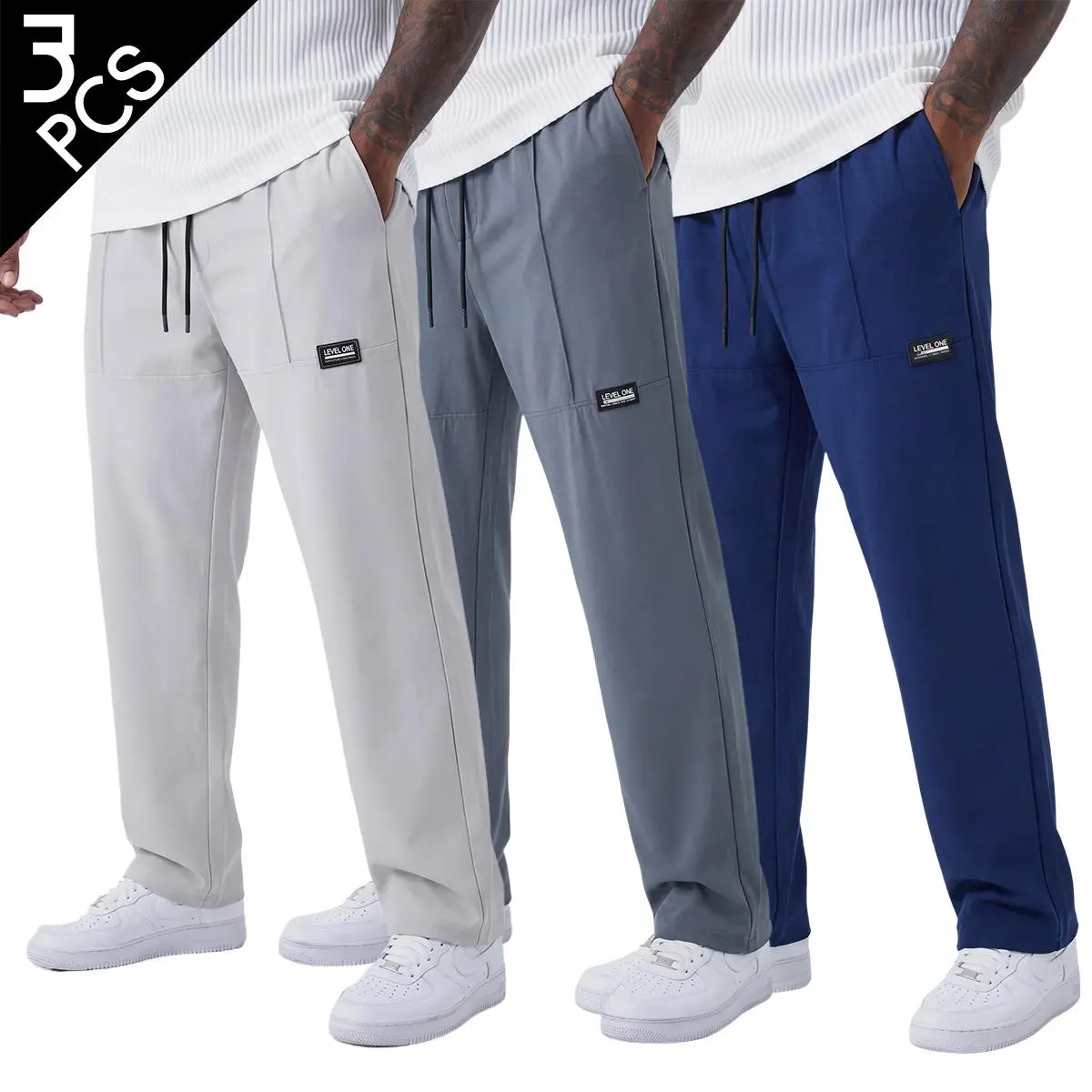 Blue + Dark Gray + Light Gray