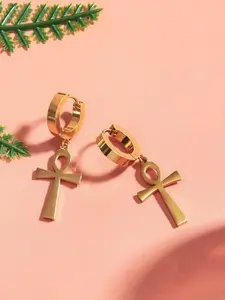 Ankh Symbol Design Earrings, Fashionable Jewelry for Women, Trendy All-match & Exquisite Jewelry for Birthday Gift