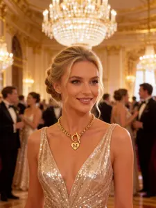 Heart Cutout Initial Letter Pendant Necklace, Stainless Steel Chain Women's Necklace with OT Buckle, Elegant Fashion Party Jewelry