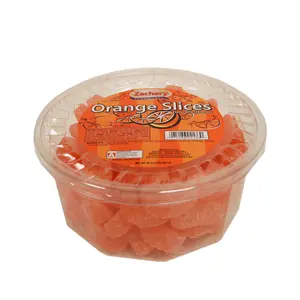 Zachary Orange Slices Jelly Candy, 32 oz Tub – Soft Chewy Orange Flavor Gummies, Sugar Coated Citrus Candy, Bulk Party Snack