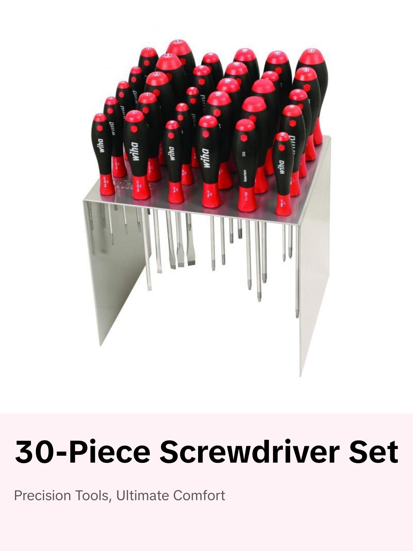 Wiha Tools 35899 30 Piece SoftFinish Workstation Screwdriver Set