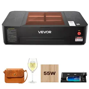VEVOR 55W CO2 Laser Engraver, 20x 12 in, Desktop CO2 Laser Engraver and Cutter Machine with 16MP Camera, Water Pump, Rotary Axis, Compatible with LightBurn CorelDRAW RDWorks, for Wood Acrylic Glass
