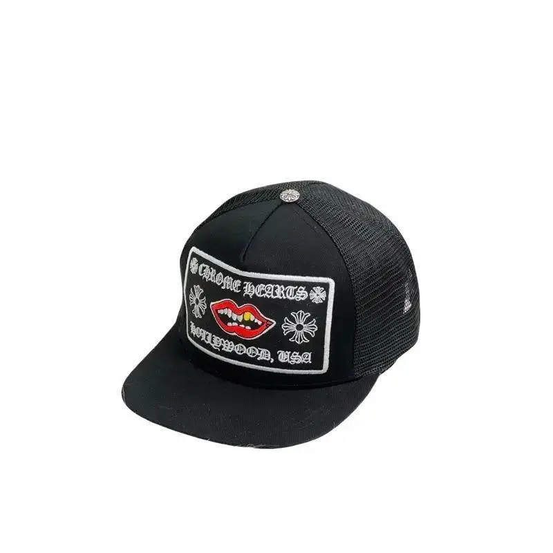 Chrome Hearts CH Hollywood Black Unisex Trucker Hat