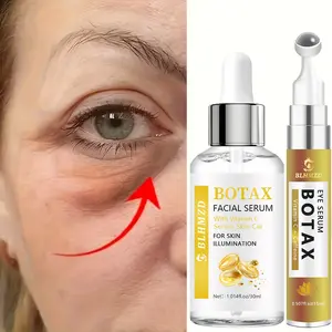 Botax Facial Essence 30ml+Botax Moisturizing Eye Cream 15ml, 1% hyaluronic acid + caffeine Extract Essence, Hydrating Firming Brightening - suitable for eye area - firm and non-dry, Snail essence, Vitamin c essence, Firming Serum