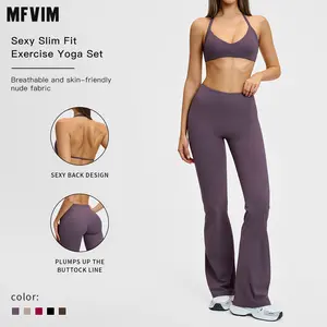 MFVIM Women’s Sporty Two-Piece Set, Quick-Dry Slim-Fit T-Shirt & High-Waist Yoga Pants, Soft, Skin-Friendly Fabric, All-Season Wear, Sports Activewear Set