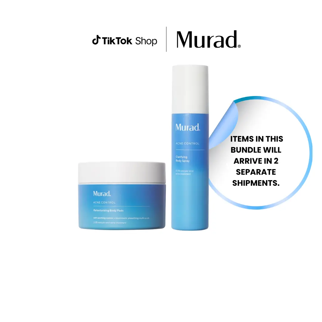 Murad Acne Body Duo Savings Bundle - Full-Size Duo Skin Care Kits for Acne Control, Clarifying, Retexturing, Skin Clearing Benefits, Keratosis Pilaris Support, Daily Result Maintenance