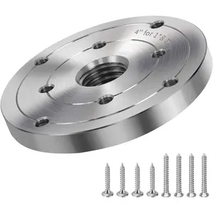 4" Steel  Lathe Faceplate,Faceplate for  Lathe,Lathe  Plate Fit for 1" x 8TPI Spindle without Screwchuck