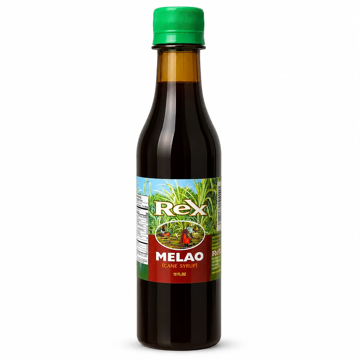 Melao Cane Syrup, 12 FL OZ Traditional Sugar Cane Syrup with Natural Sweet Flavor, for Pancakes, Baking, Cooking (Yoruba-Style)