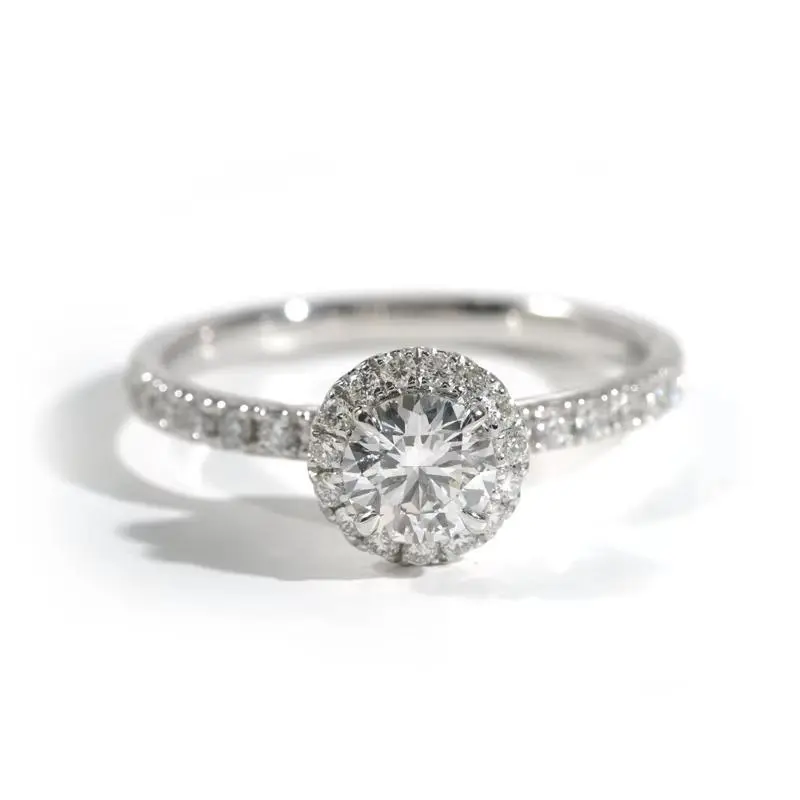 1ct Round Moissanite Ring