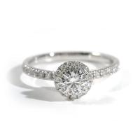 1ct Round Moissanite Ring