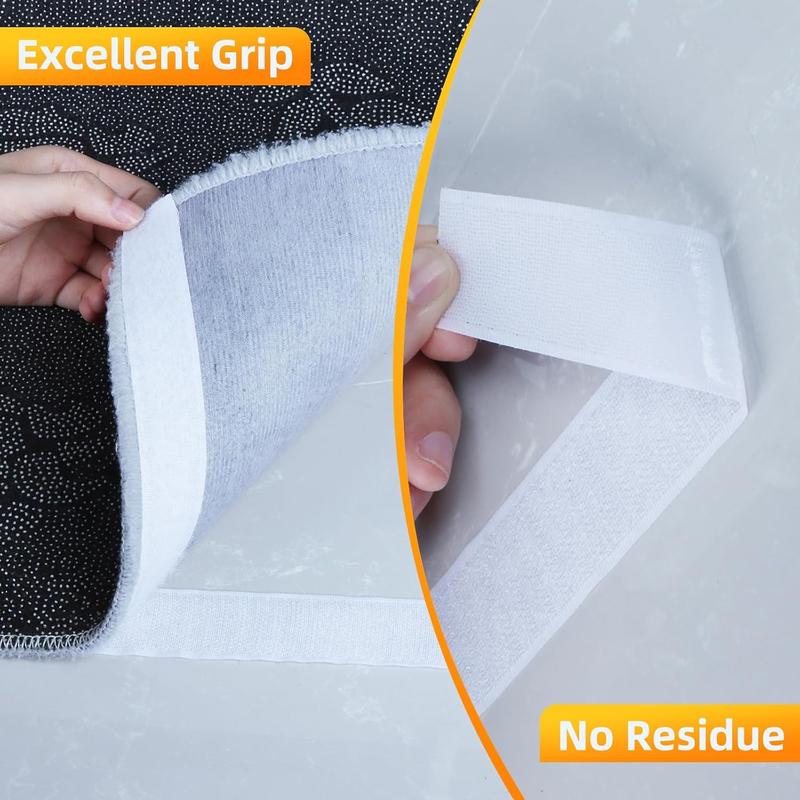 Heavy Duty Hook and Loop Tape with Strong Adhesive - 9.84FT x 1in White Velcro Strips, Self-Adhesive Fasteners for Wall Hanging, Carpet Fixing, Bedding & Crafts (1 Hook Roll + 1 Loop Roll)