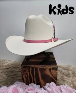 Fresita Nina Sinaloa Sombrero Cowgirl Hat w/ Pink Ostrich Hatband