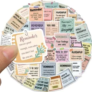 50 Self-Affirmation Motivational Stickers, Perfect for Laptop and Planner Decoration, Inspiring Phone Case Decals