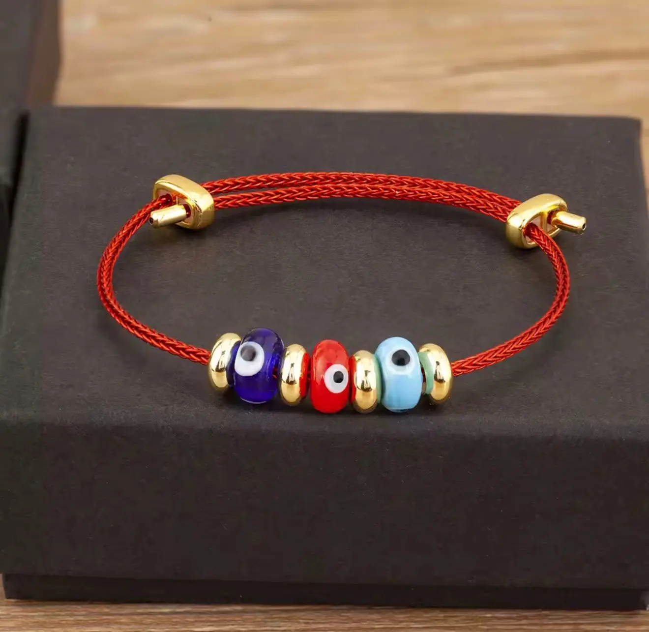 Lucky Turkish Evil Eye Rope Bracelet Adjustable for Women Punk Style Personality Design Jewelry Gifts