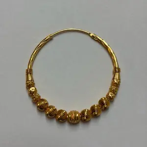 Gold Toned Indian Bali. Hoop Earrings for Women. Elegant Design for Any Occassion