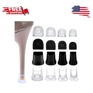 8 Pairs Heel Caps for High Heels, 4 Sizes