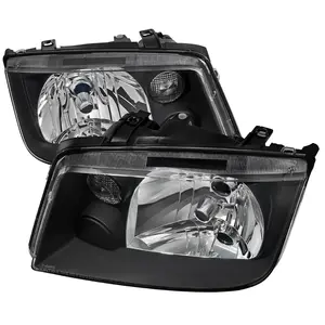 1999-2005 Volkswagen Jetta/Bora Mk4 V3 Factory Style Headlights (Matte Black Housing/Clear Lens)