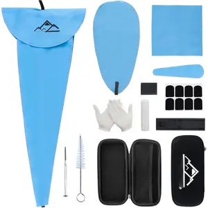Saxophone Cleaning Kit with EVA Case for Alto Tenor Sax Clarinet Flute and other Wind & Woodwind Struments,Including Sax Cleaning Swab(4pcs),Mouthpiece Brush