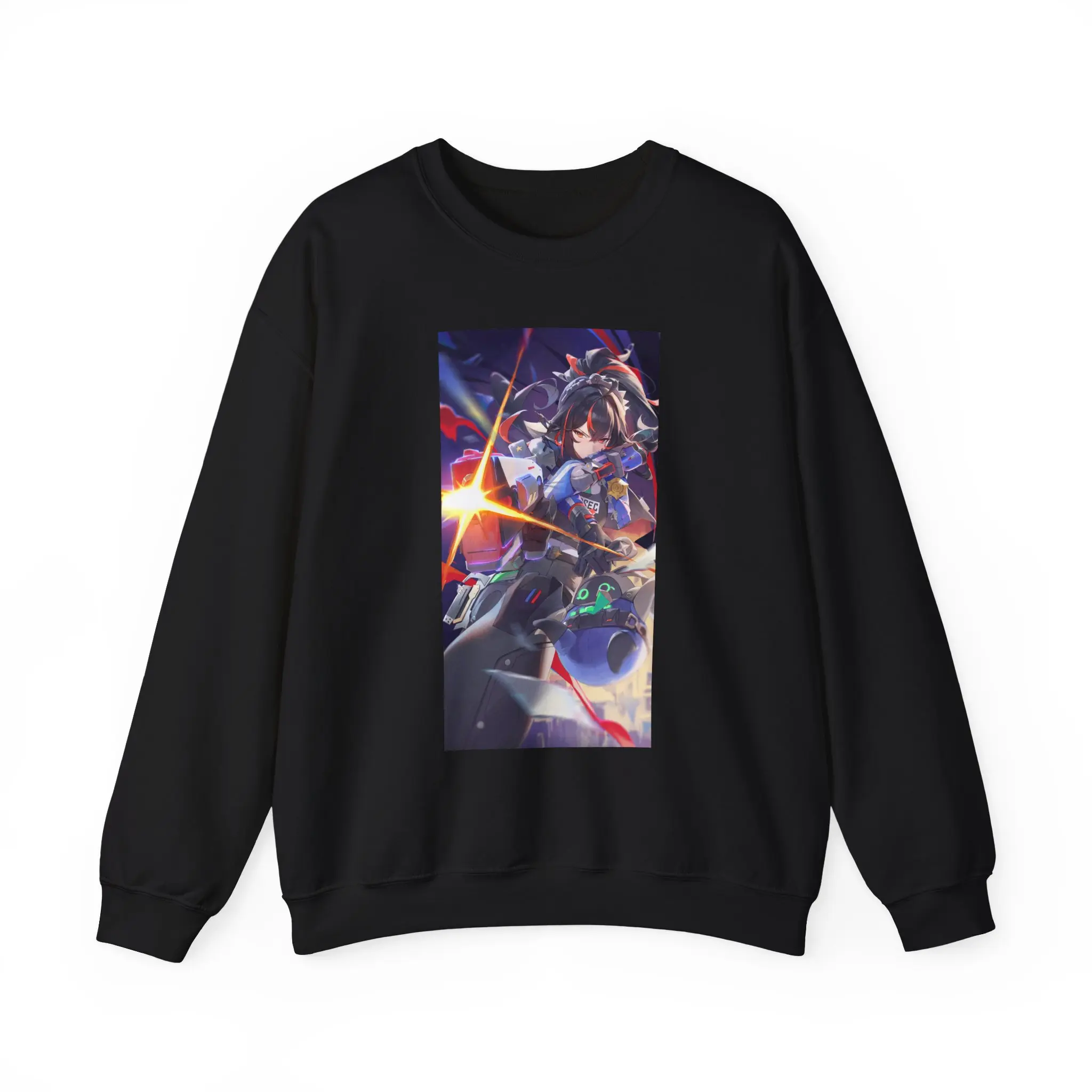 Zenless Zone Zero Art Print Sweatshirt, Zhu Yuan Print Crewneck Jumper, Abstract Sweatshirt, Minimalist Art Sweater, Unisex Graphic Pullover