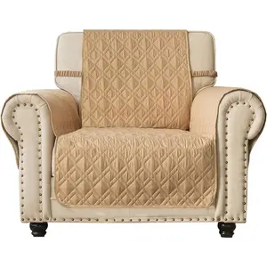 Nonslip Chair Cover for Leather,  Chair Cover Furniture Protector, Ideal Chair Slipcovers for Pets and , Stay in Place (23", Sand)