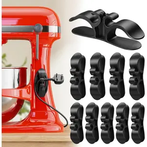 10-pack Cord Organizer for Appliances Upgraded Kitchen Cord Keeper with 3M Glue & TPR Silicone for Air Fryer Coffee Maker Blender Pressure Cooker Toaster Home Storage Hook cleaning supplies and tools household essentials household items