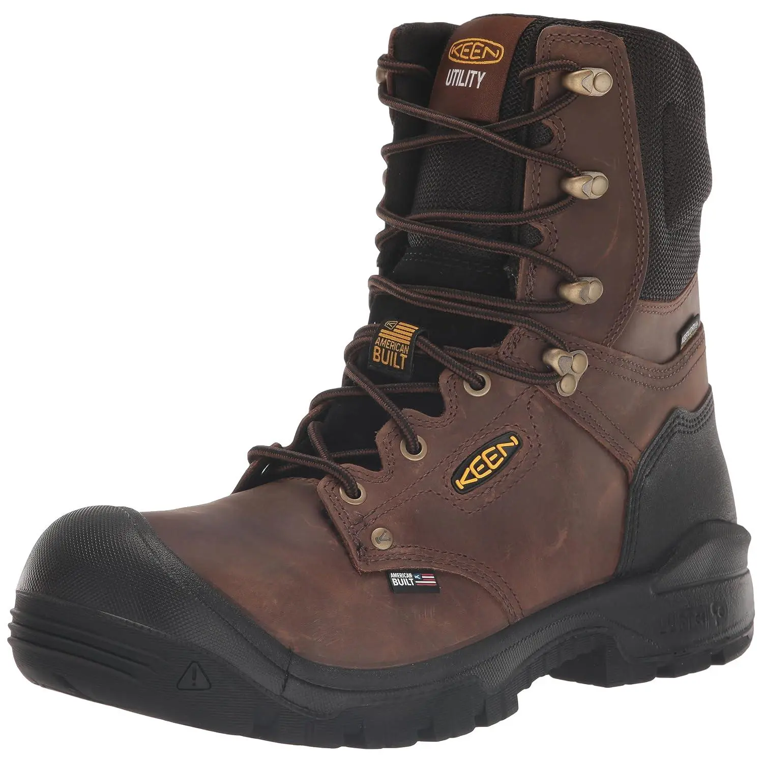 KEEN Utility Independence 8" Waterproof Soft Toe Dark Earth/Black 9 D (M)
