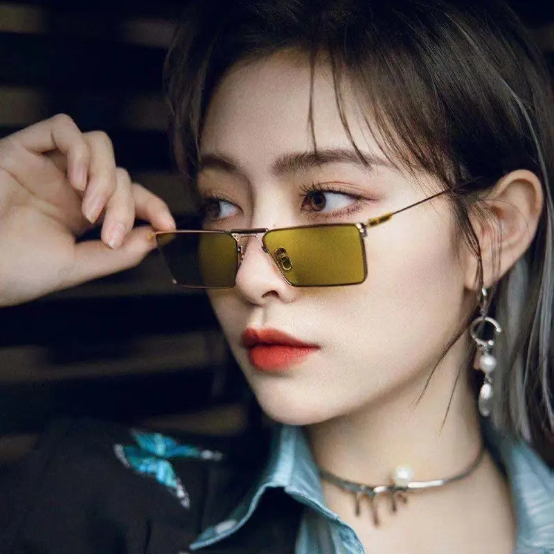 2026 Summer New Retro-Inspired Metal Small-Frame Edgy Sports Sunglasses - UV Blocking, Prescription-Compatible, Slim Fit for Petite Faces, Unisex Hip-Hop Street Style, Everyday Wear for Outdoor Activities Eyewear