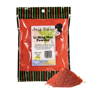 Asia Trans Li Hing Mui Crack Seed Plum Powder - Hawaiian Favorite - Sweet, Sour, & Salty Dried Asian Umeboshi Topping for Desserts and Snacks (16 oz)