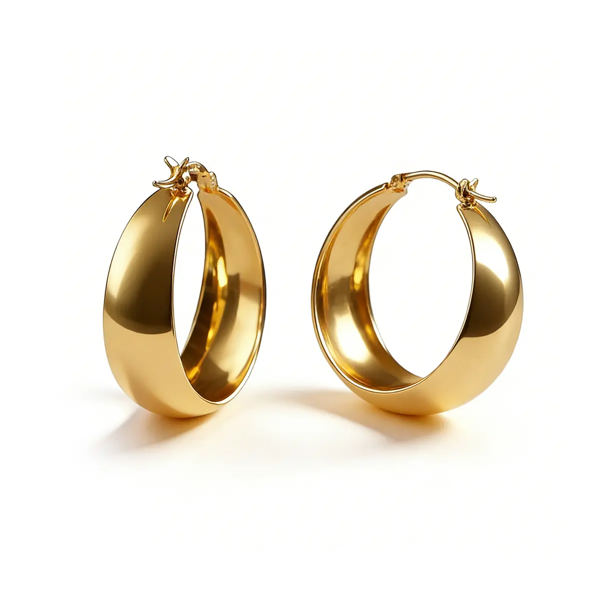 MINDEKA 30mm Large Hoop Earring, 14K Gold Plated Hoops Large Earring Lightweight Chunky Hoops Earring for Women, Dainty Winter Earrings