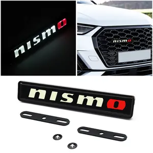 Nismo Car Illuminated Logo Light, Front Grill Decoration, Standard Accessories, Engine Hood Grille Emblem Decor, Ca Prop 65 Compliant