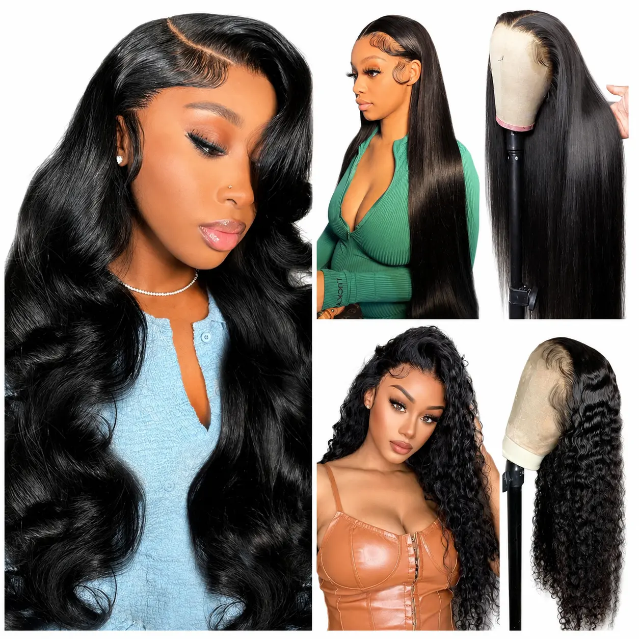 [Combo Sale 3 Wigs] 13x4 HD Lace Front Wigs Body Wave Lace Front Wigs Human Hair Wigs for Black Women 180% Density 13x4 Lace Frontal Wigs