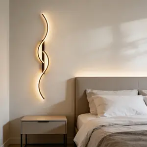 1 Piece LED Wall Light, Dimmable Wall Lamp, Hard Wired Simple Line Design, Dimmable Remote Control, 60/80cm, Bedroom Living Room Hallway Study, Decorative Lighting