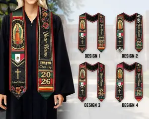 Custom Mexican Graduation Sash, Mexican Flag Graduation Sash 2026, Guadalupe Stole, Mexico Graduation Ceremony Stole 2026, Hispanic Sash