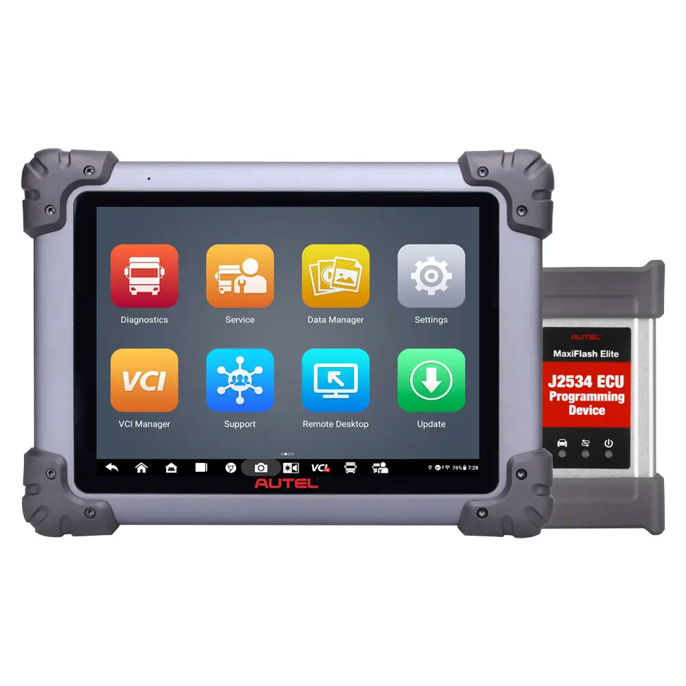 Autel MaxiSYS MS908CVII Heavy-Duty Commercial Vehicle Diagnostic & Service Tablet, 9.7in Wi-Fi Bluetooth Wireless Touchscreen, Advanced Diagnostics, Autoscan, Bi-Directional Tests, Expert Mode, Extensive Services for Class1-9 Trucks & Emergency Vehicles