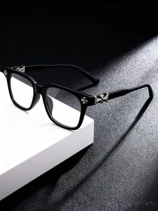 Classic Flat Lenses Glasses, Elegant High Intelligence Style, Unisex Tr Durable Frame, Ultra-Light Perfect for Work & Daily Use